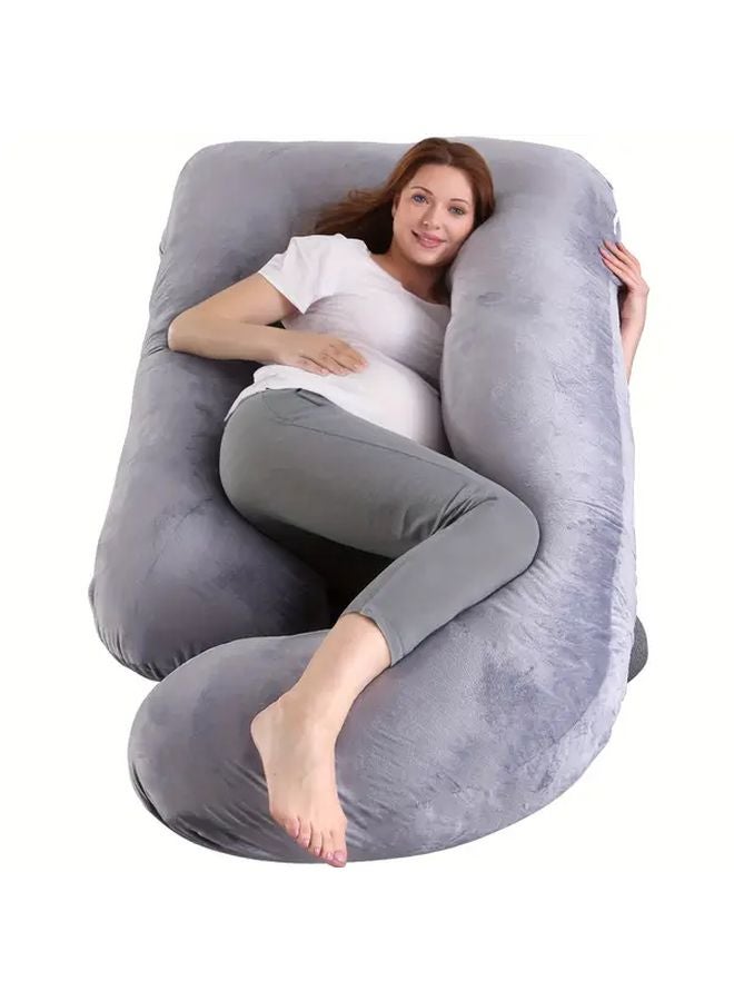 BATTOP 57 Inch J Shaped Pregnancy Pillow For Women Removable Washable Cover - Image 1